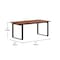 Flash Furniture Redmond 72x36 Conf Tbl w/1in. Thick Dbl Sided Laminate Tbl Top w/PVC and U-Frame Steel Bse, Walnut MT-M7236-WLT-UBF-GG - alternate 3